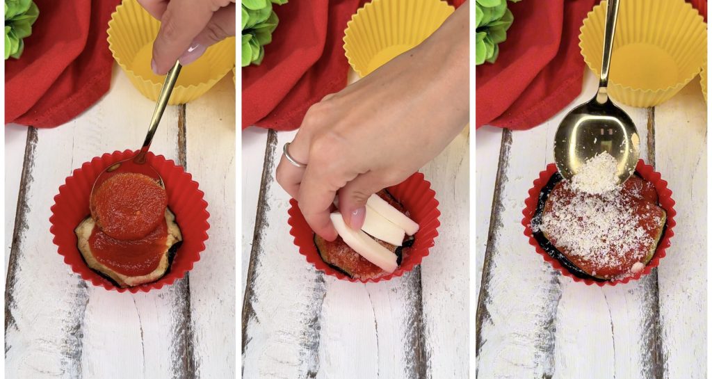 Mini parmegianas de berinjela na fritadeira a ar