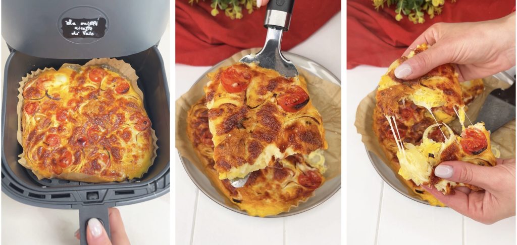 Omelete na fritadeira sem óleo