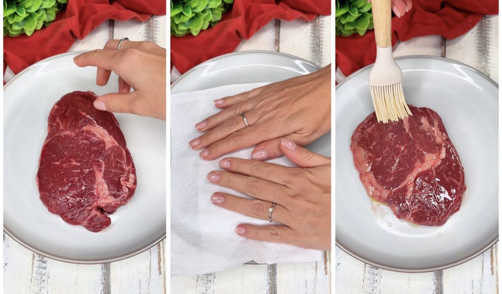 Bife na fritadeira elétrica