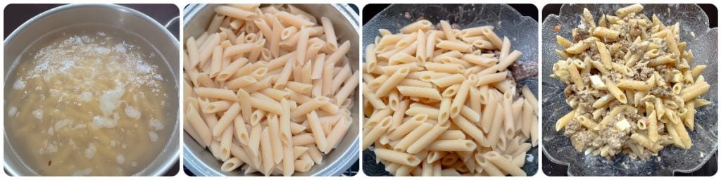 preparação pasta ao forno
