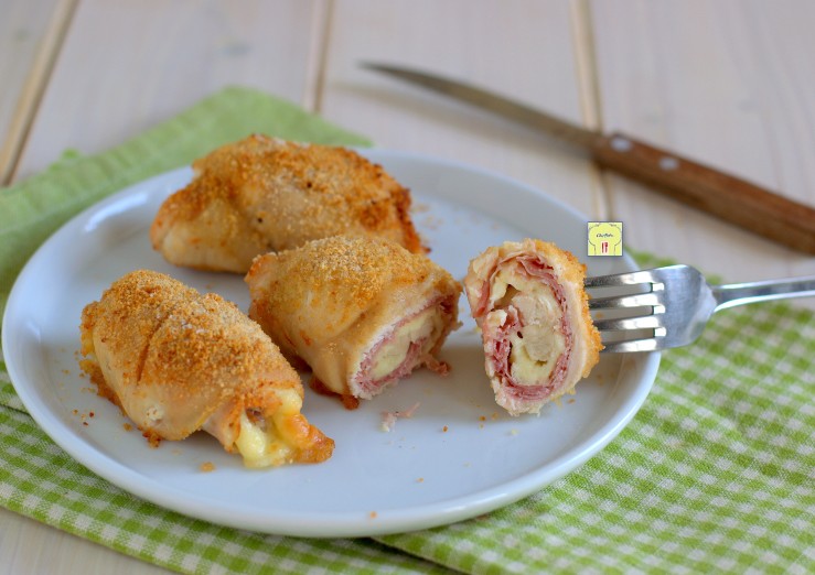 Rolinhos de frango assados