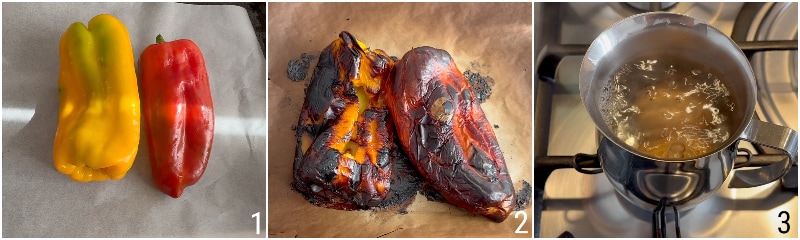 rolinhos de pimentão recheados com atum, receita fresca de verão com pimentão assado, il chicco di mais 1 assando pimentões