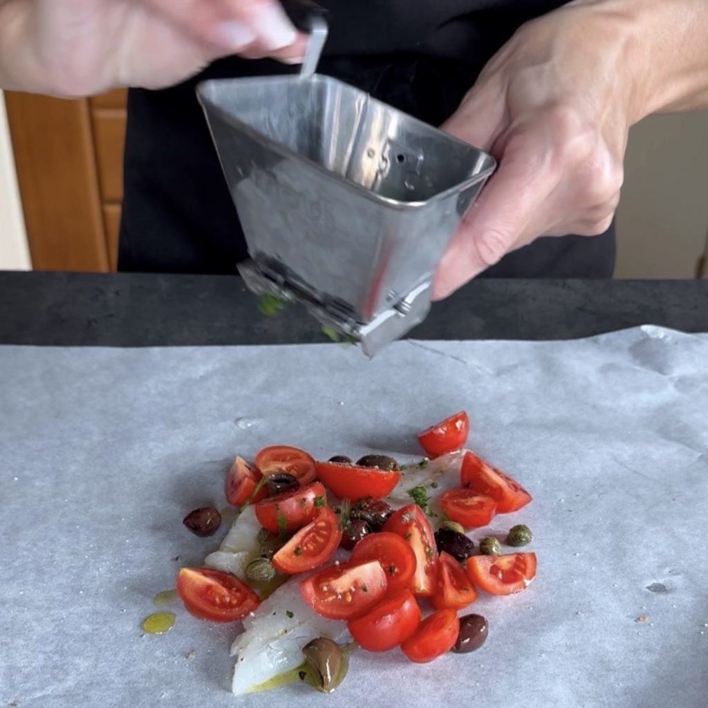 tilápia no papillote no forno