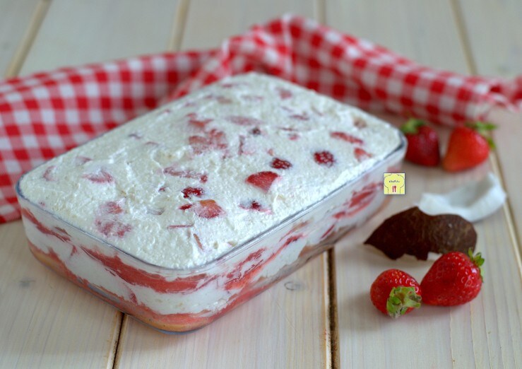 Tiramisù morango e coco