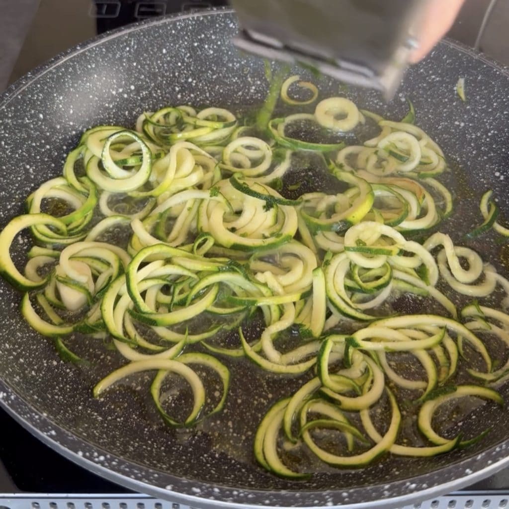 tiras de frango com abobrinhas