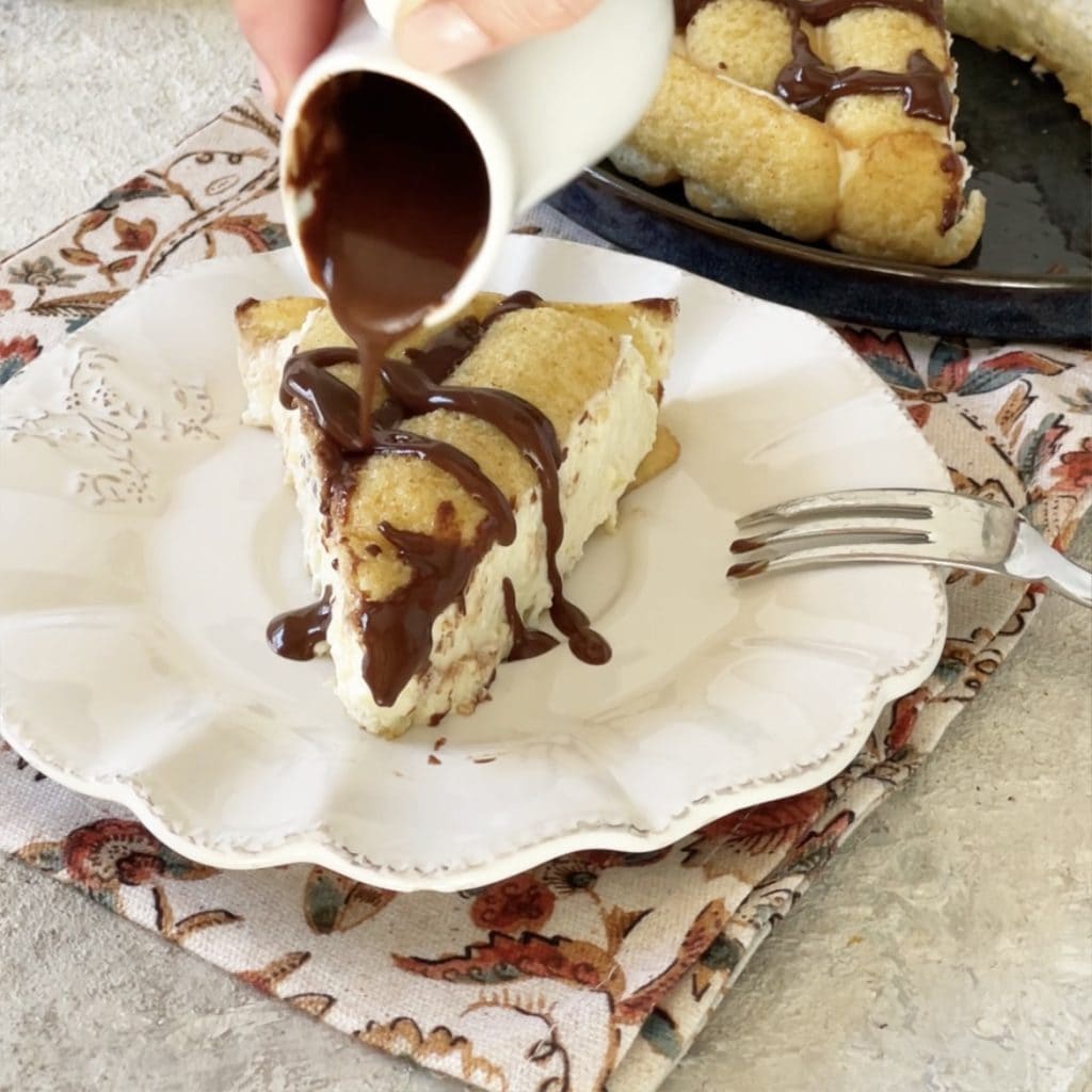 torta gelada com gotas de chocolate