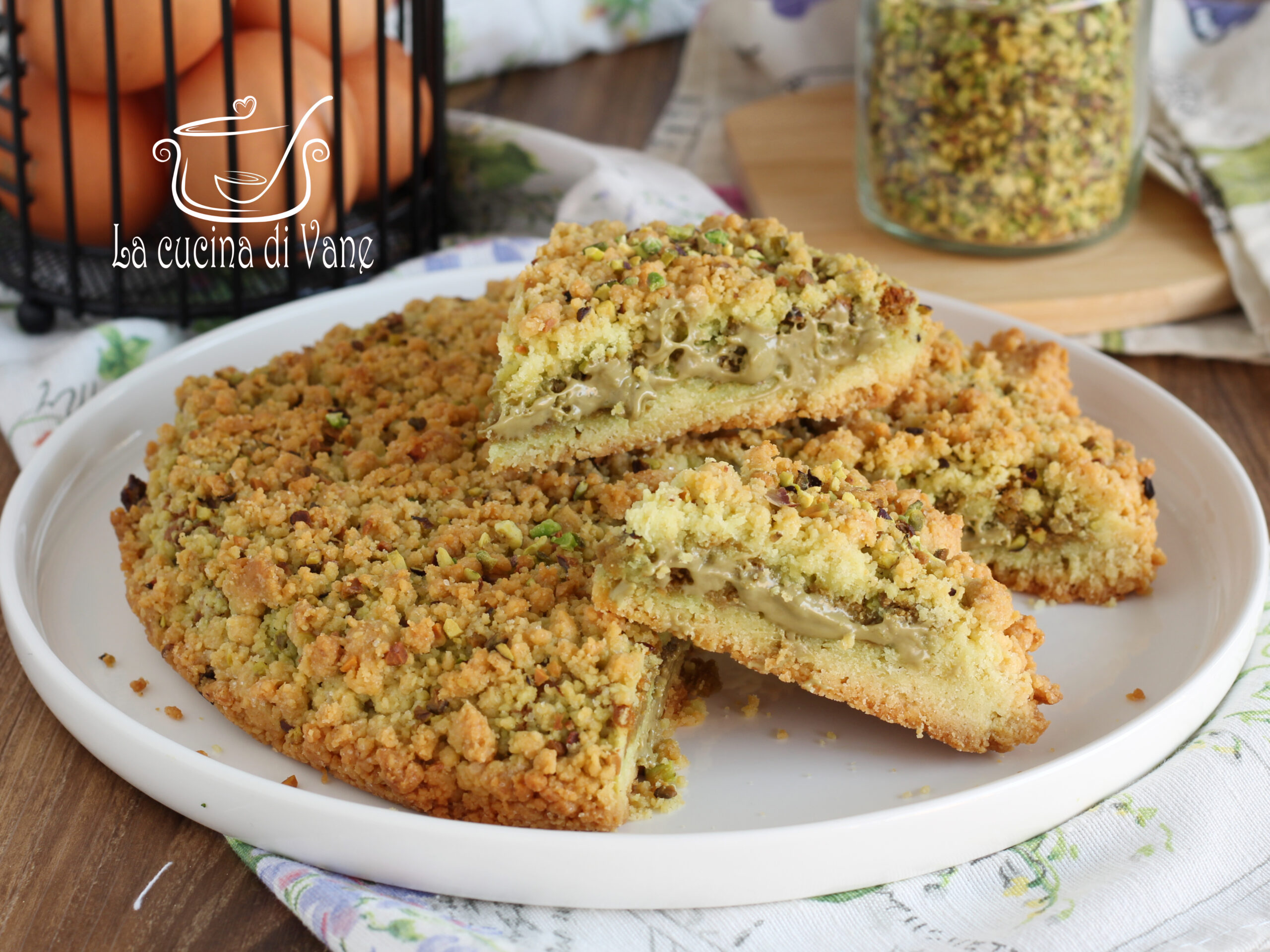 TORTA SBRICIOLADA COM CREME DE PISTACHE