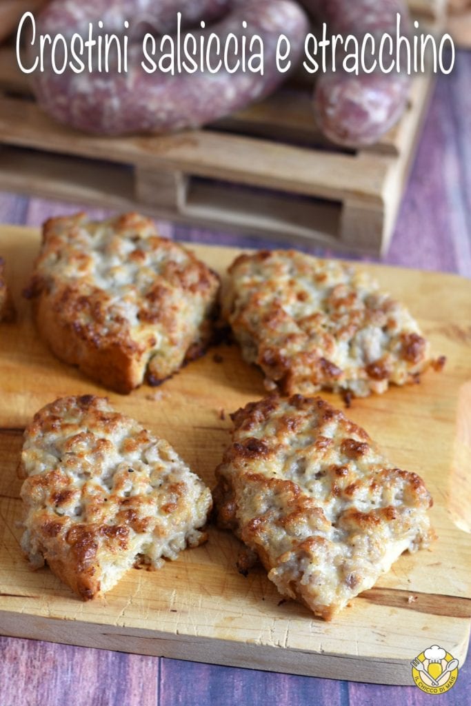 v_ crostini de linguiça e stracchino aperitivo rápido econômico bruschettas saborosas receita toscana il chicco di mais