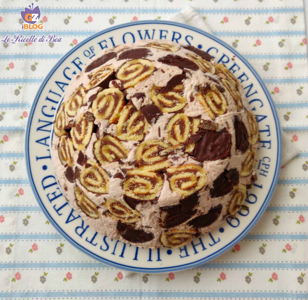 Zuccotto com as Girelles e Nutella