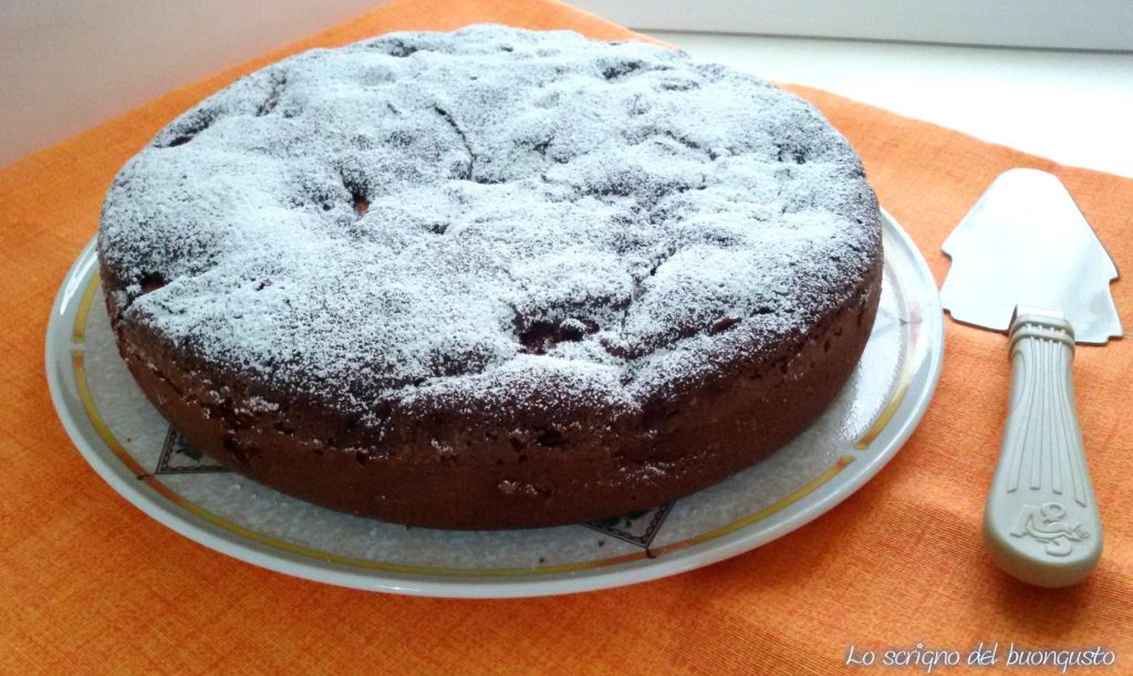 bolo de maçã com chocolate