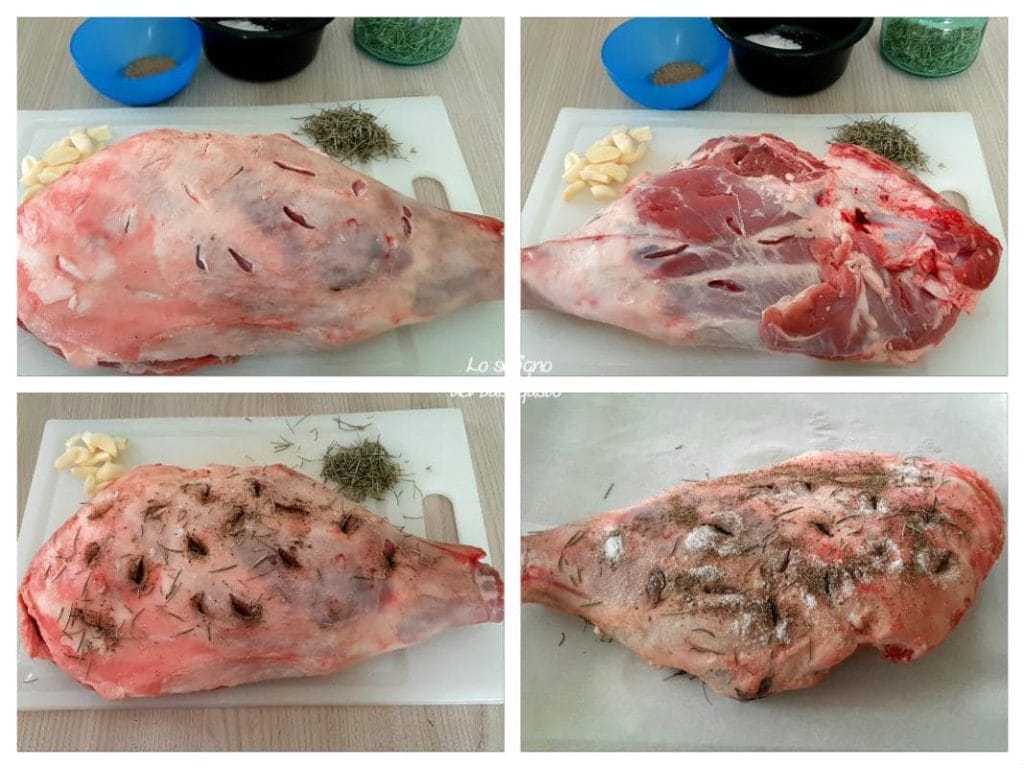 Pernil de cordeiro assado