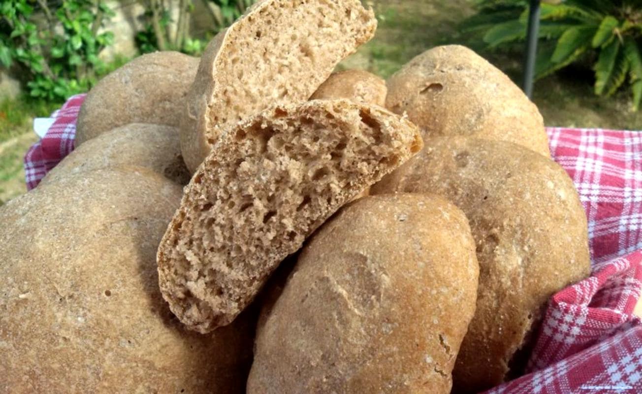 Pães rústicos com farinha de espelta