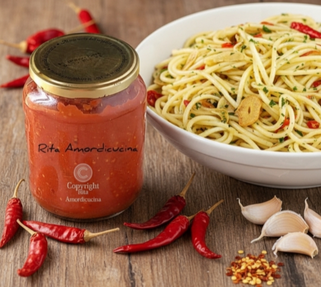 Conserva de creme de pimentas picantes