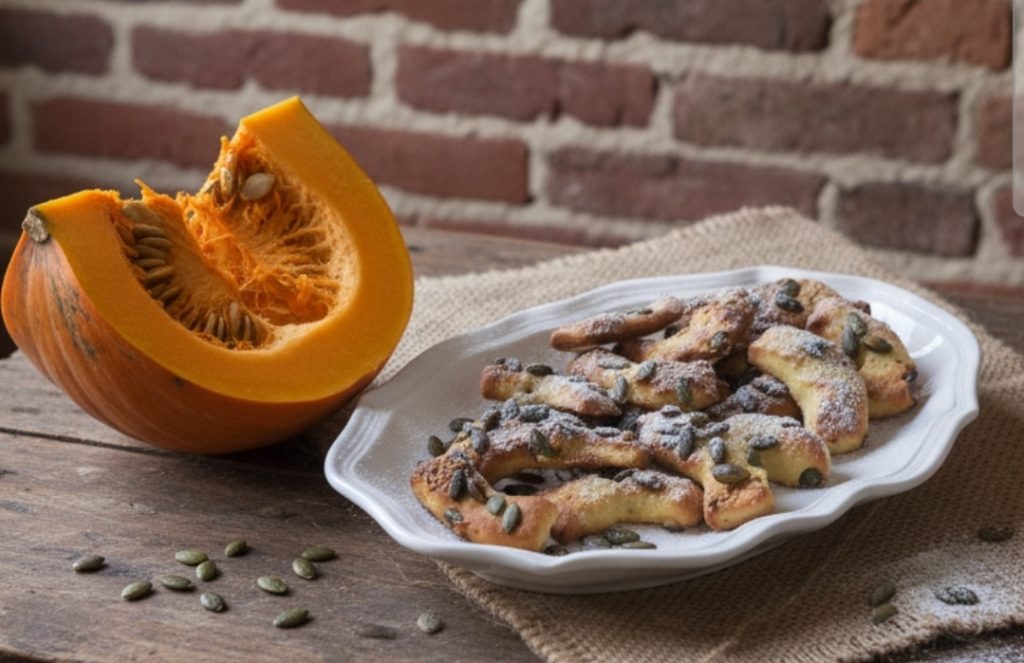Biscoitos de massa podre com sementes de abóbora