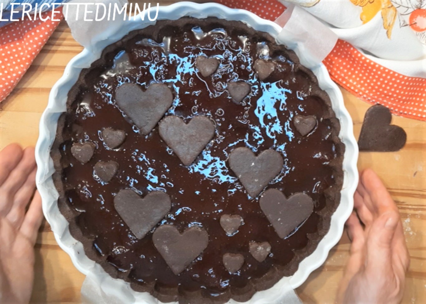 Torta de Chocolate e Geleia de Morango