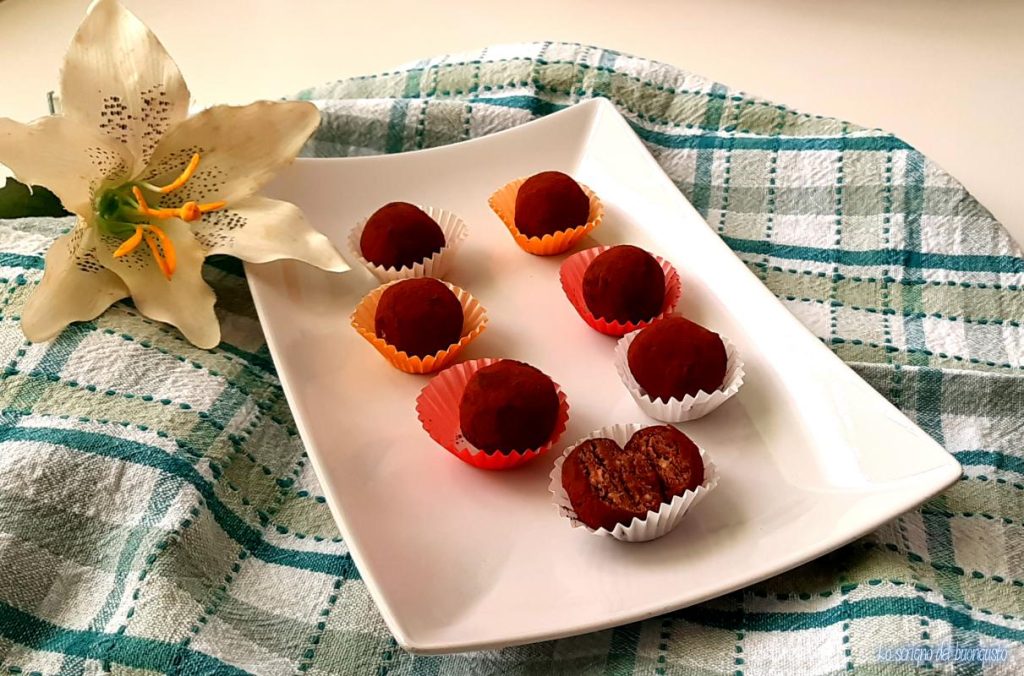 Trufas com farinha de castanha