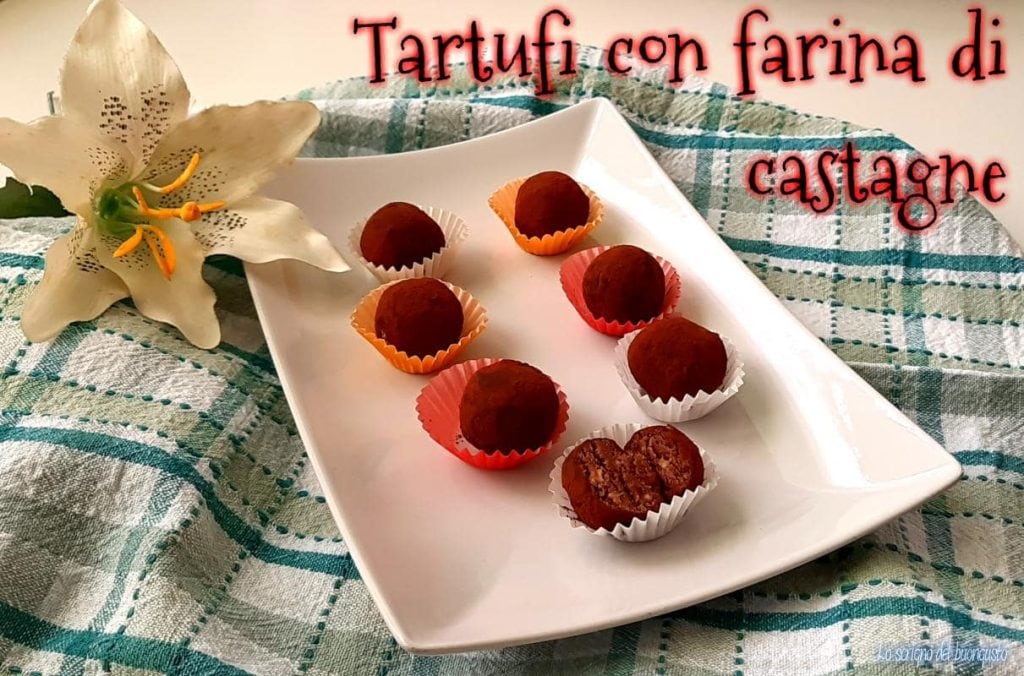 Trufas com farinha de castanha