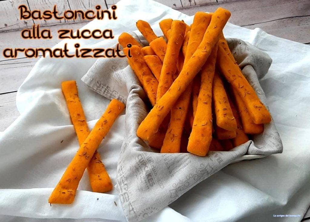 Palitos de abóbora aromatizados