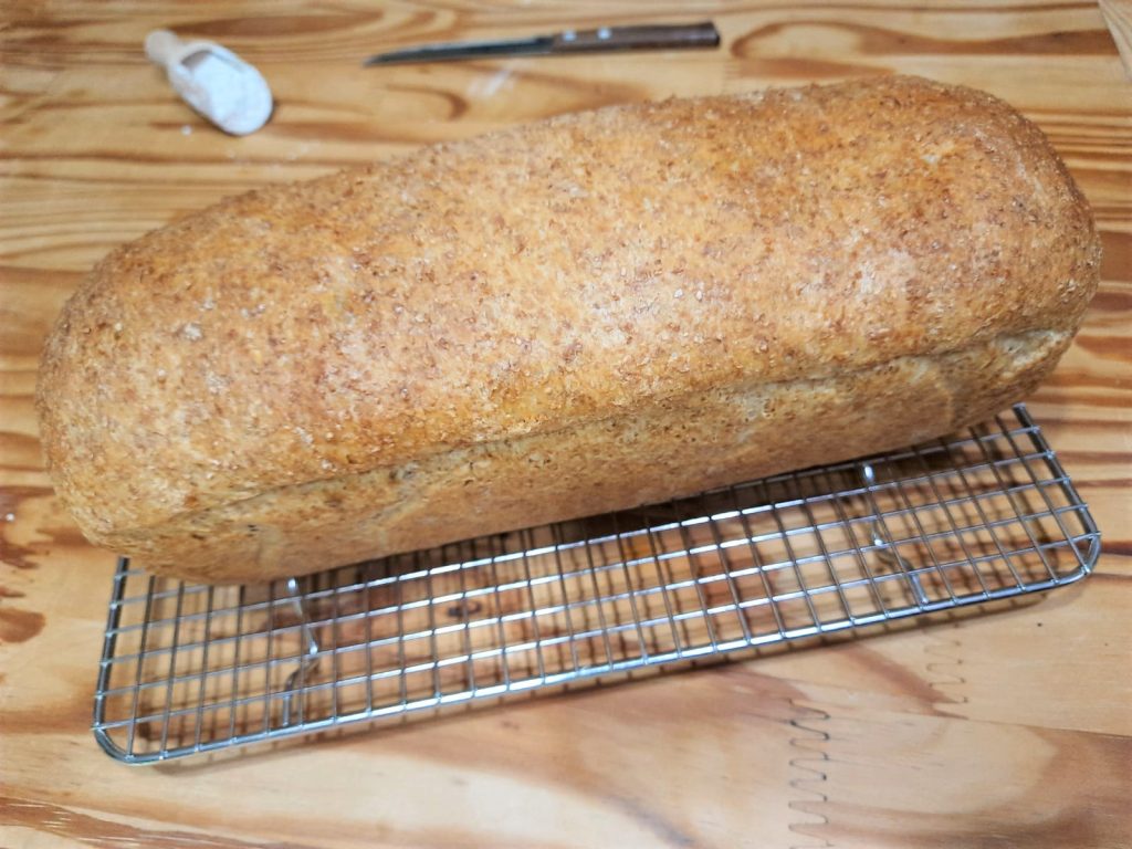 Pão de forma integral sem leite