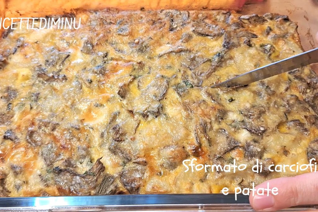 Gratinado de alcachofras e batatas