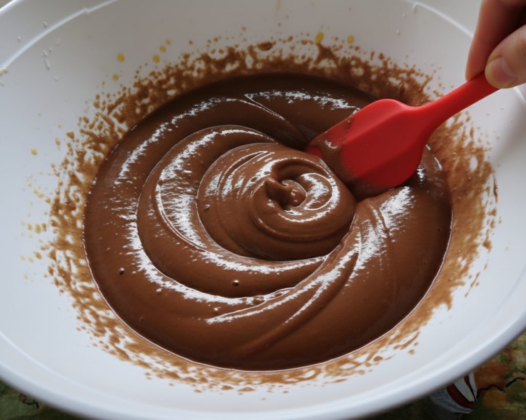 Bolo de cacau e morangos com ganache de chocolate