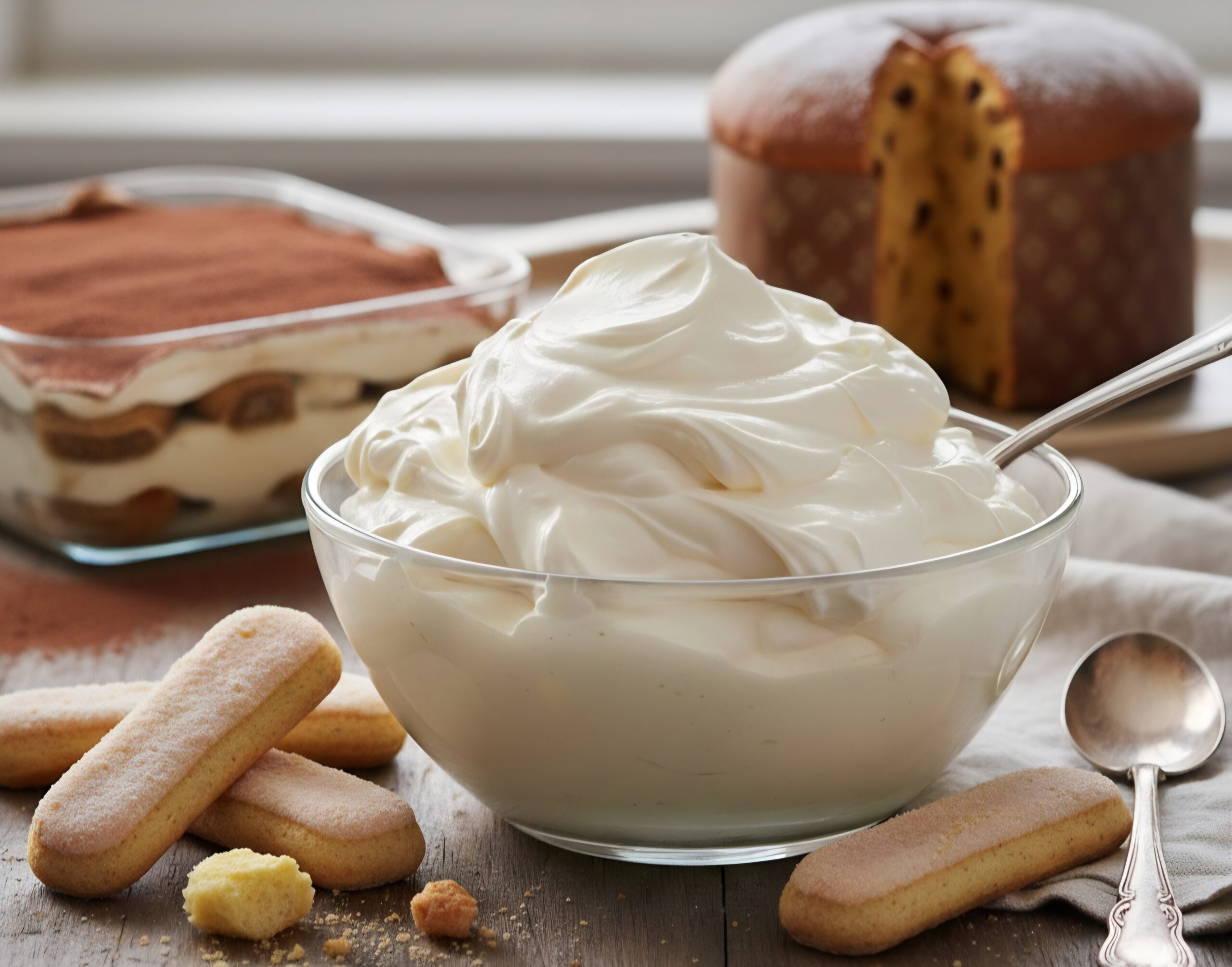 Creme de mascarpone com ovos pasteurizados