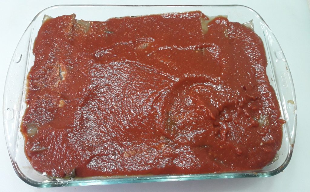 Parmegiana de acelga à Siciliana