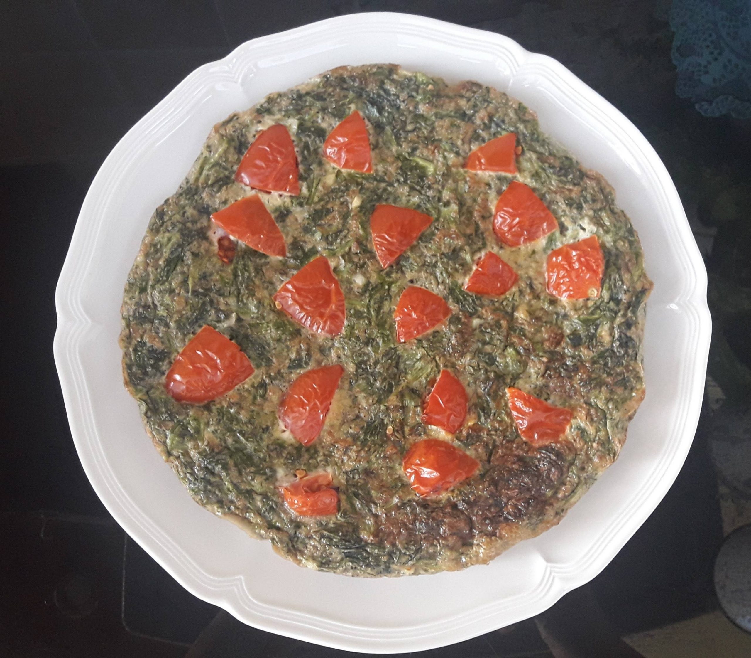 Frittata com escarola crespa