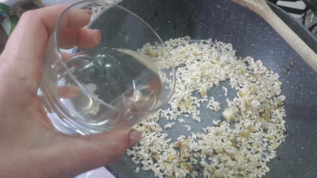 refogar o risoto