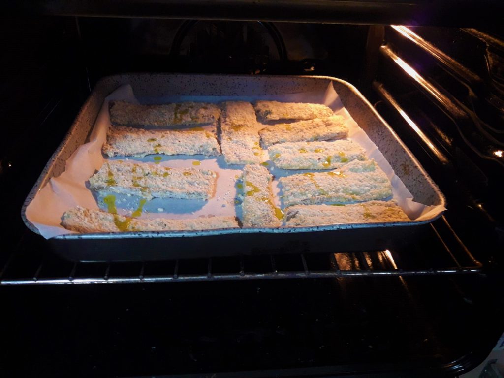 Talas de acelga empanadas assadas