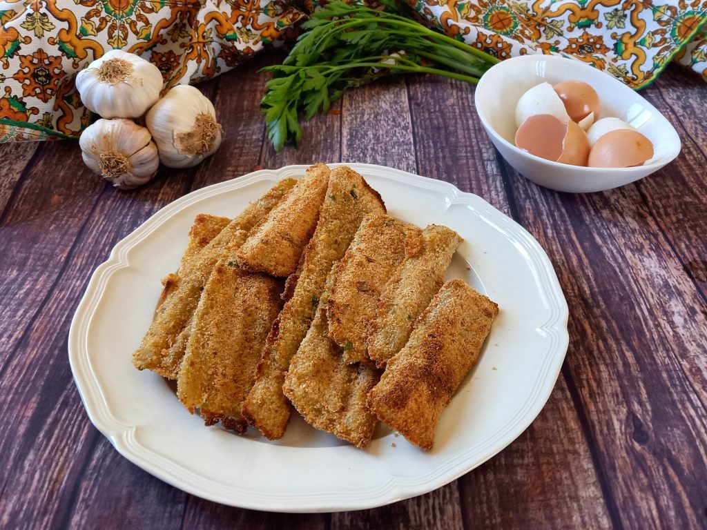 Talas de acelga empanadas assadas