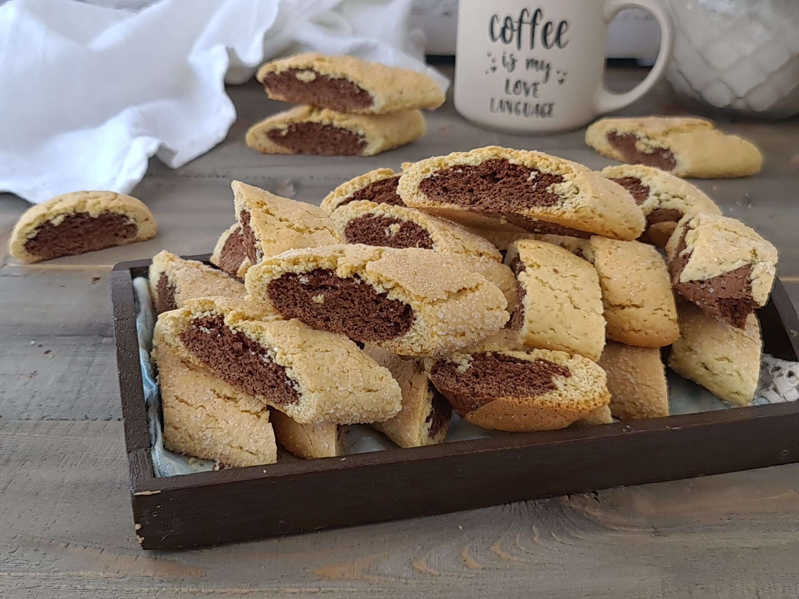 Biscoitos caseiros bicolores da vovó
