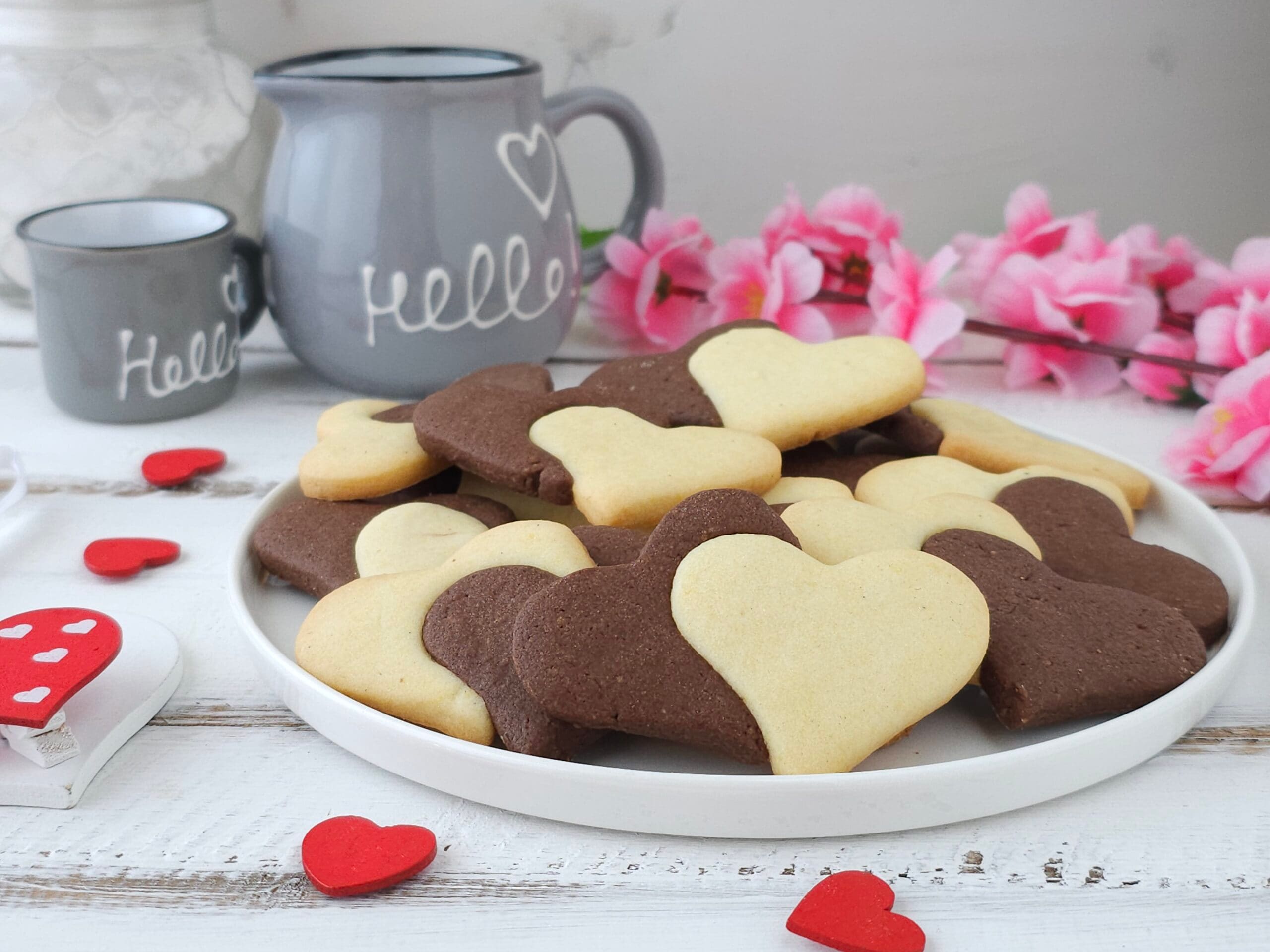 Biscoitos em forma de coração