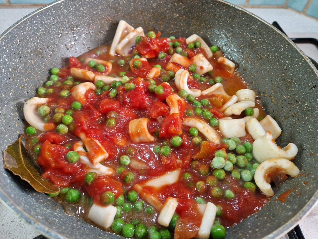 As Lulinhas com ervilhas à siciliana