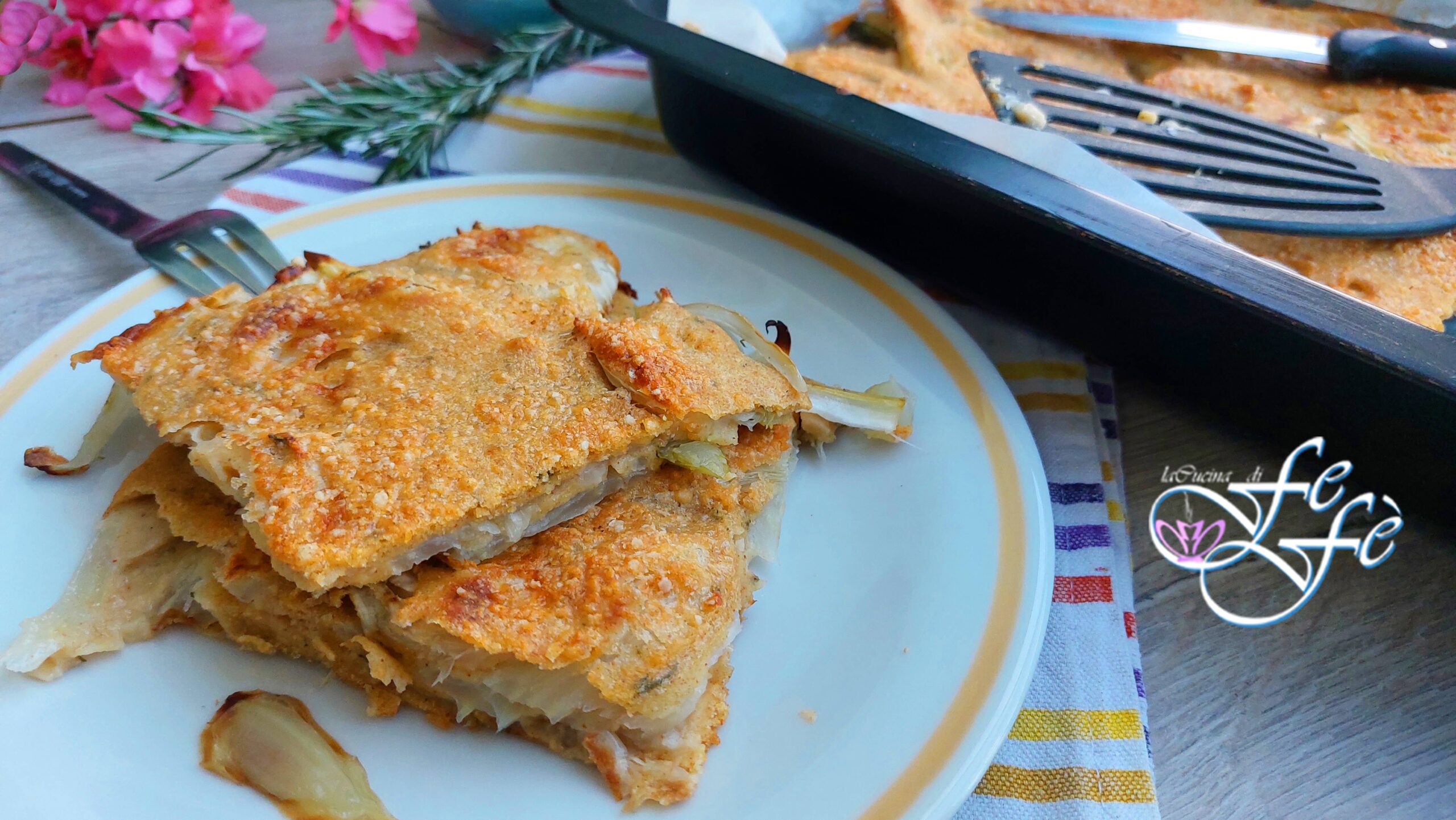 FUNCHO EMPANADO GRATINADO NO FORNO