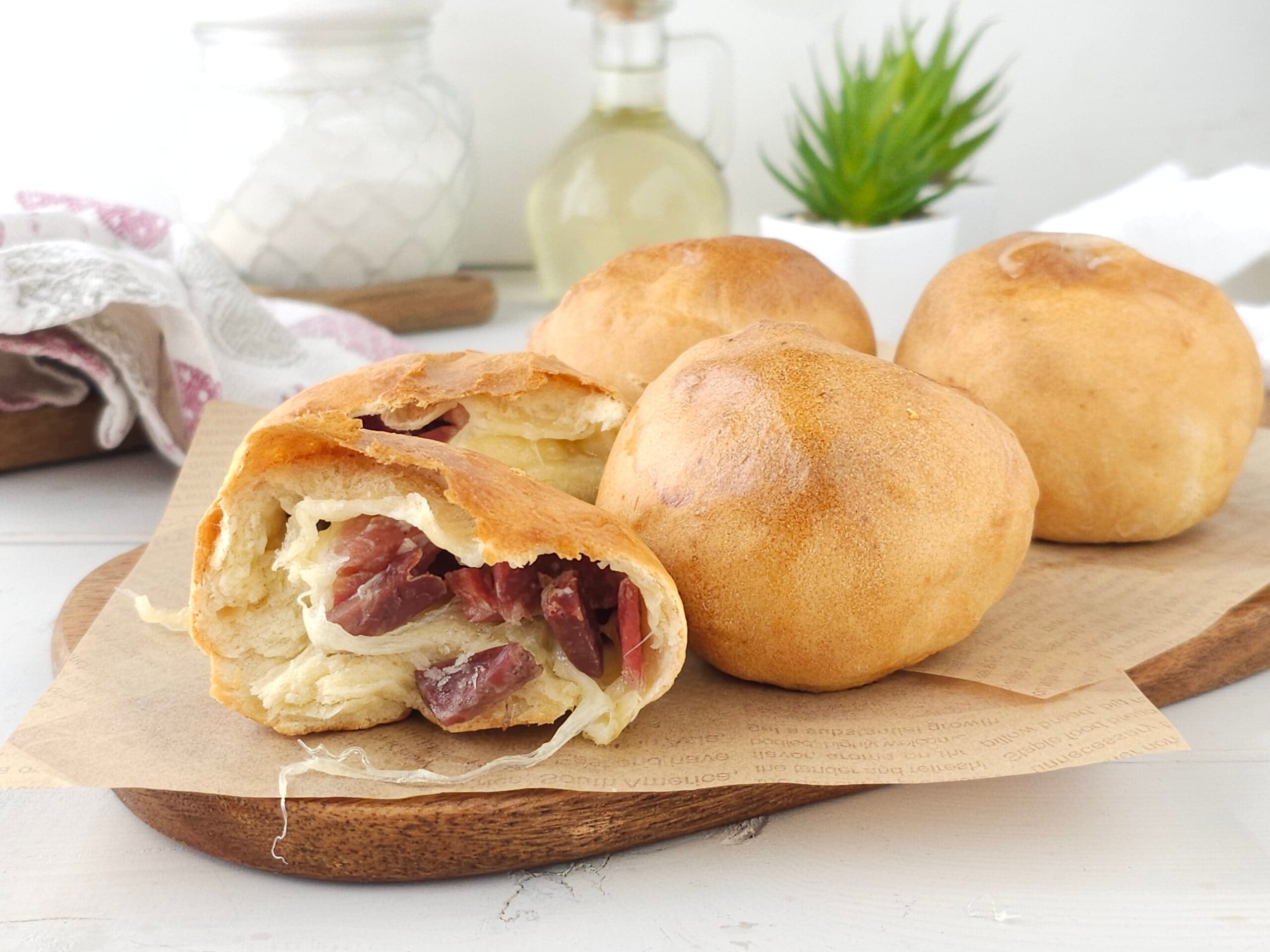 Bomboloni salgados sem fermentação