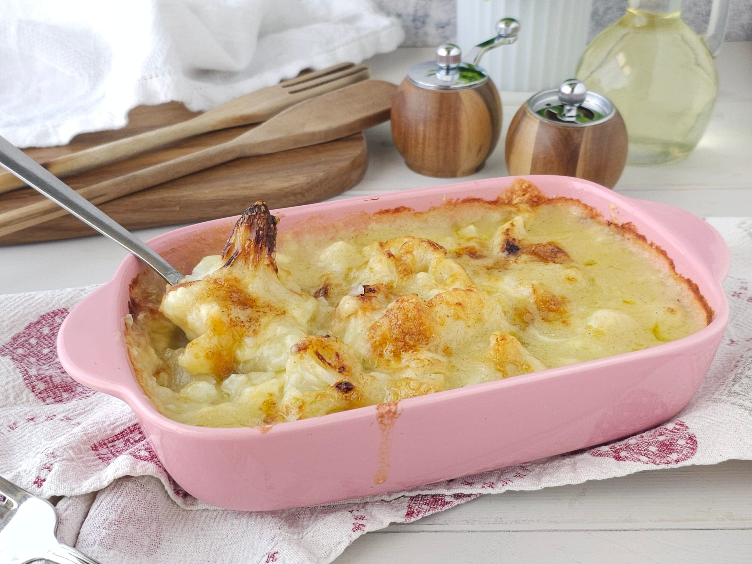 Couve-flor gratinada ao forno