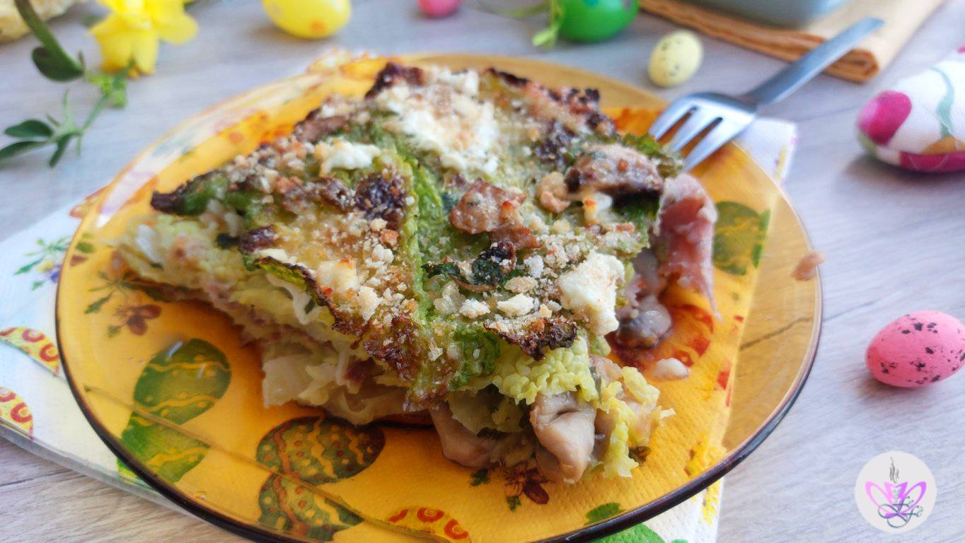 TORTA DE REPOLHO E COGUMELOS CHAMPIGNON
