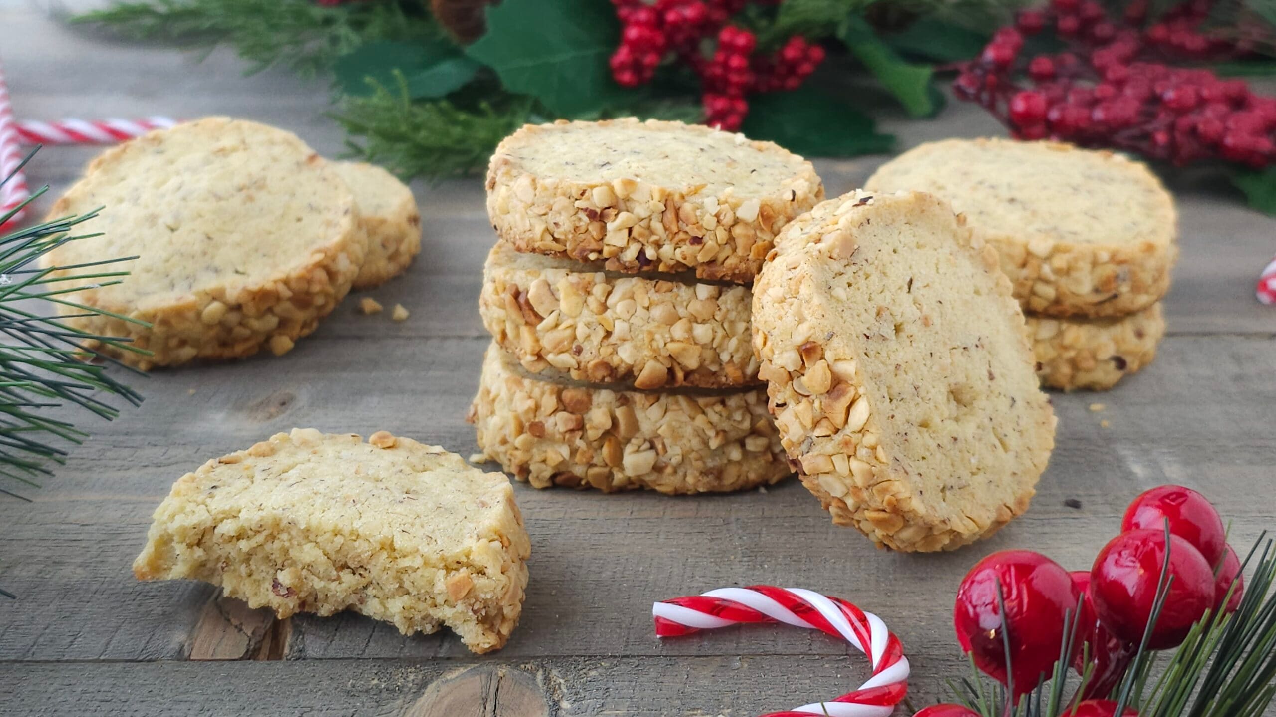 Biscoitos de avelã crocantes