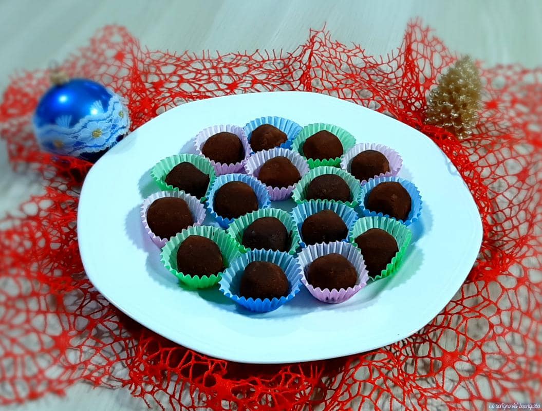 Trufas de panetone e Nutella