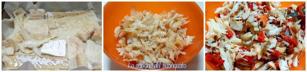 Bacalhau temperado salada
