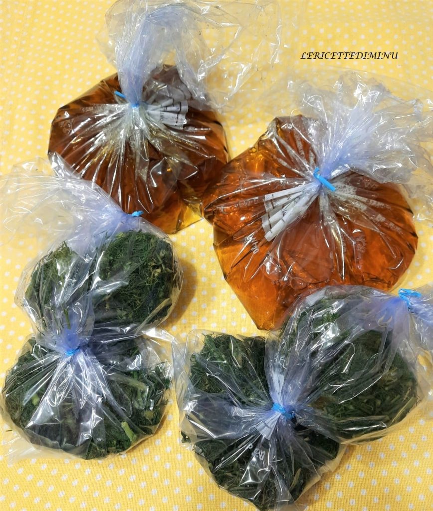 Congelar erva-doce selvagem fresca