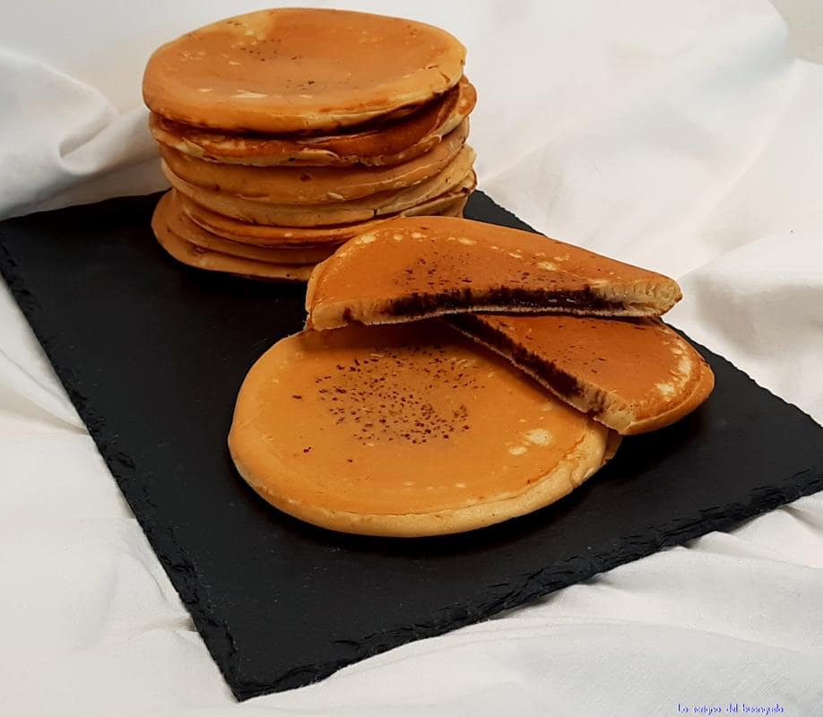 Panquecas recheadas com Nutella