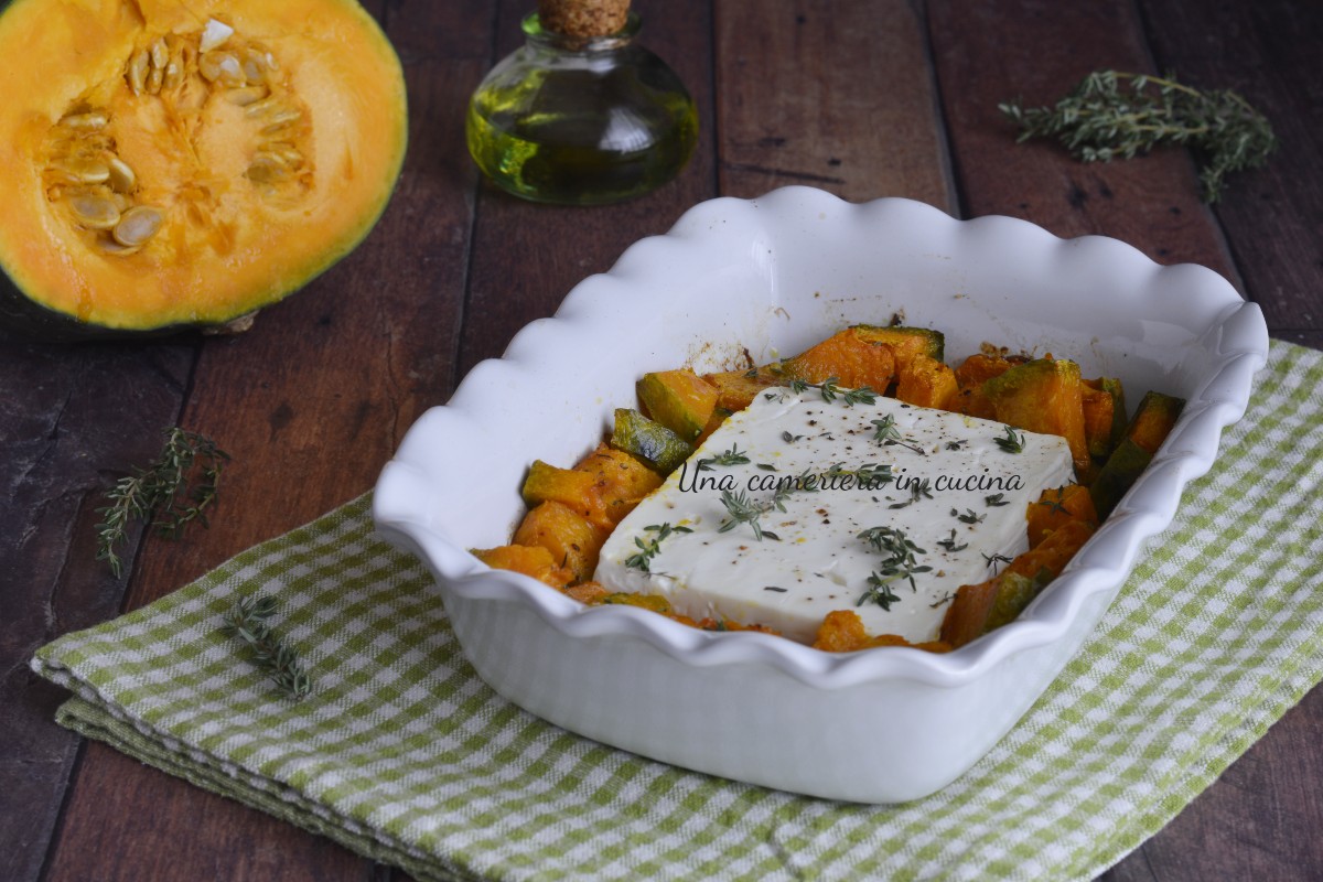 Abóbora com feta assada