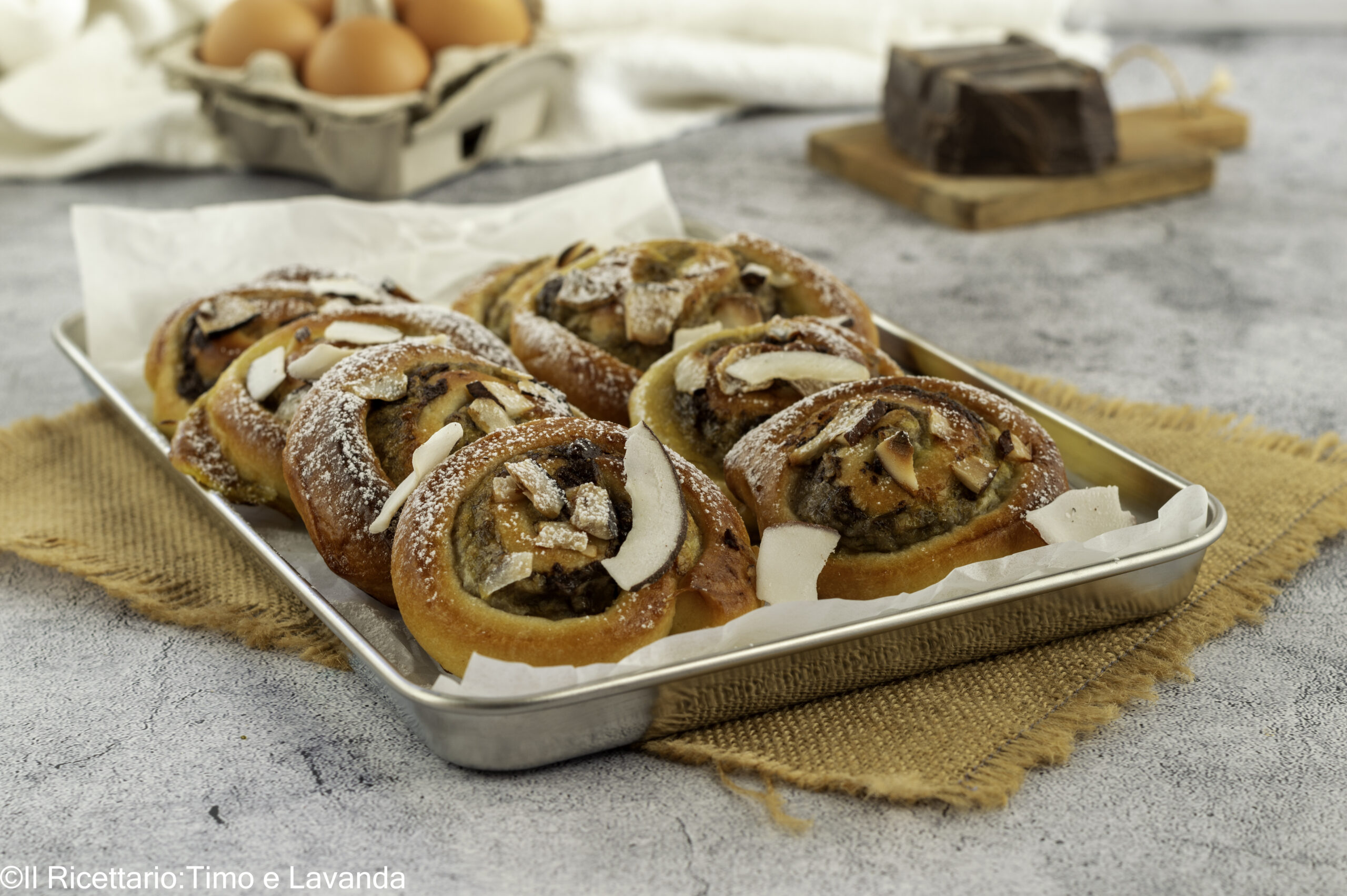 Brioche banana e coco