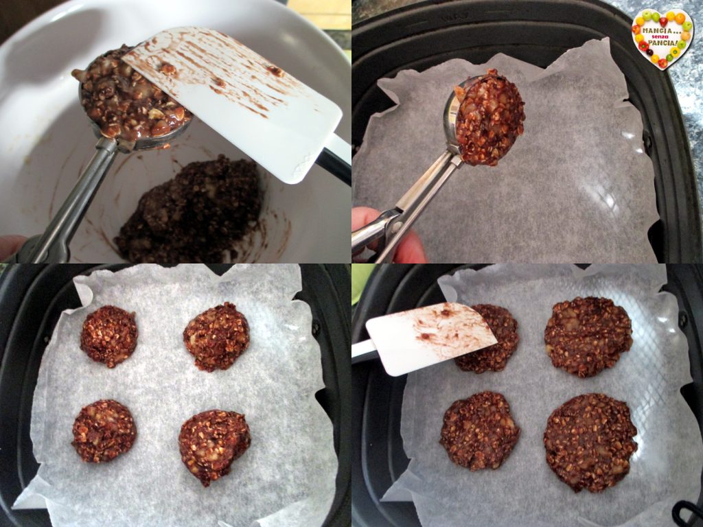 Biscoitos de aveia, banana e cacau na fritadeira a ar, Mangia senza Pancia