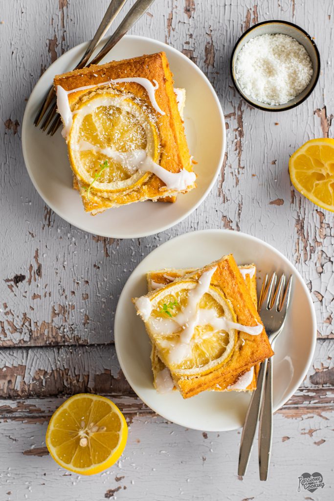 Bolo de coco e limão