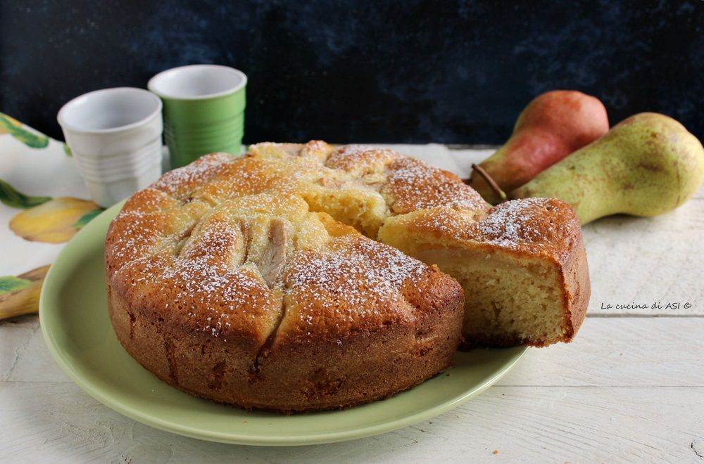 Bolo de peras e mascarpone