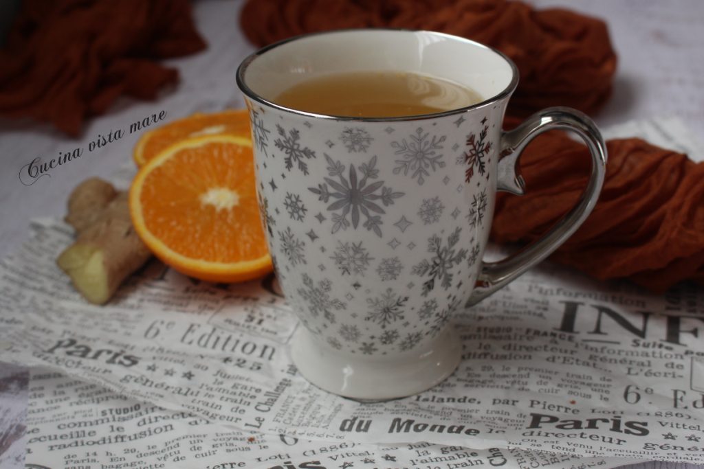 Chá verde com laranja e gengibre Cozinha vista mar