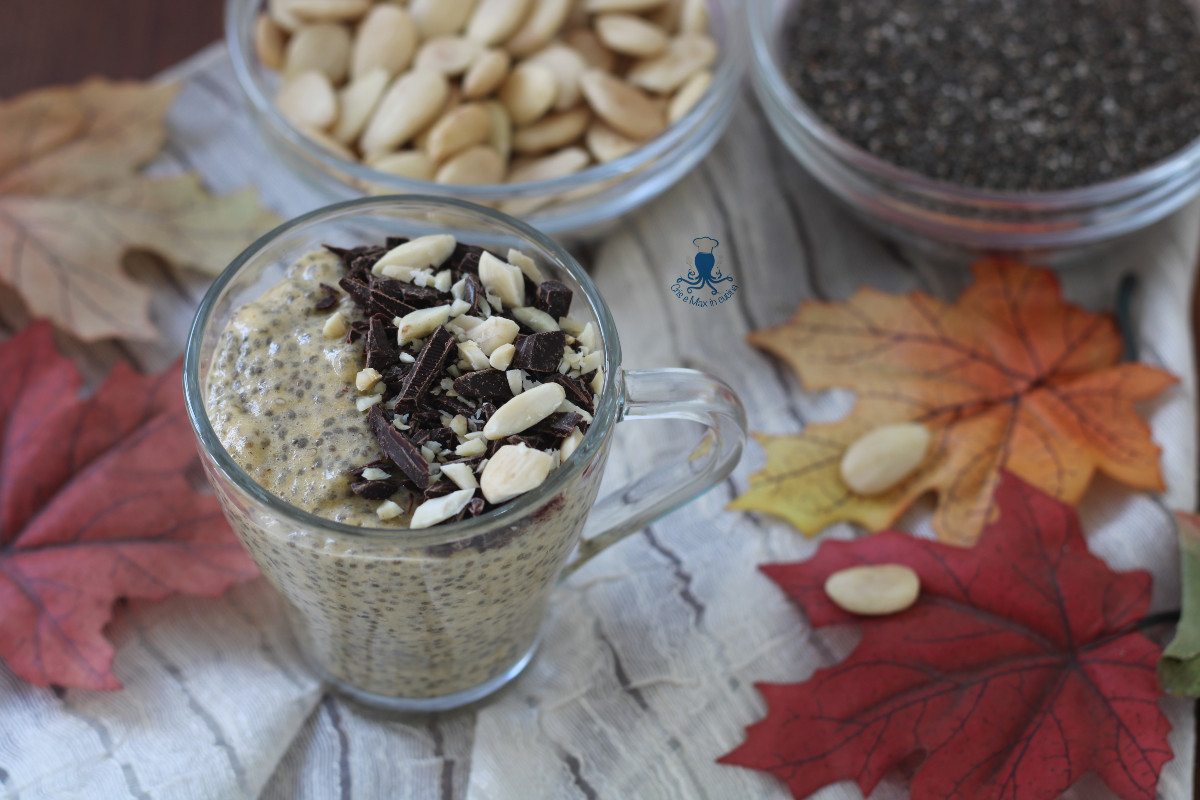 Chia pudding fit com caqui light